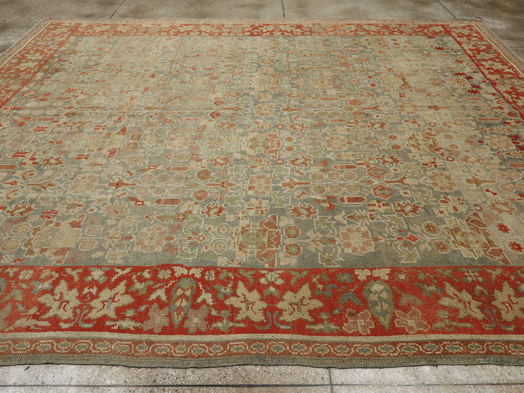 Antique European Oushak Room Size Rug, No.33573 - Gss