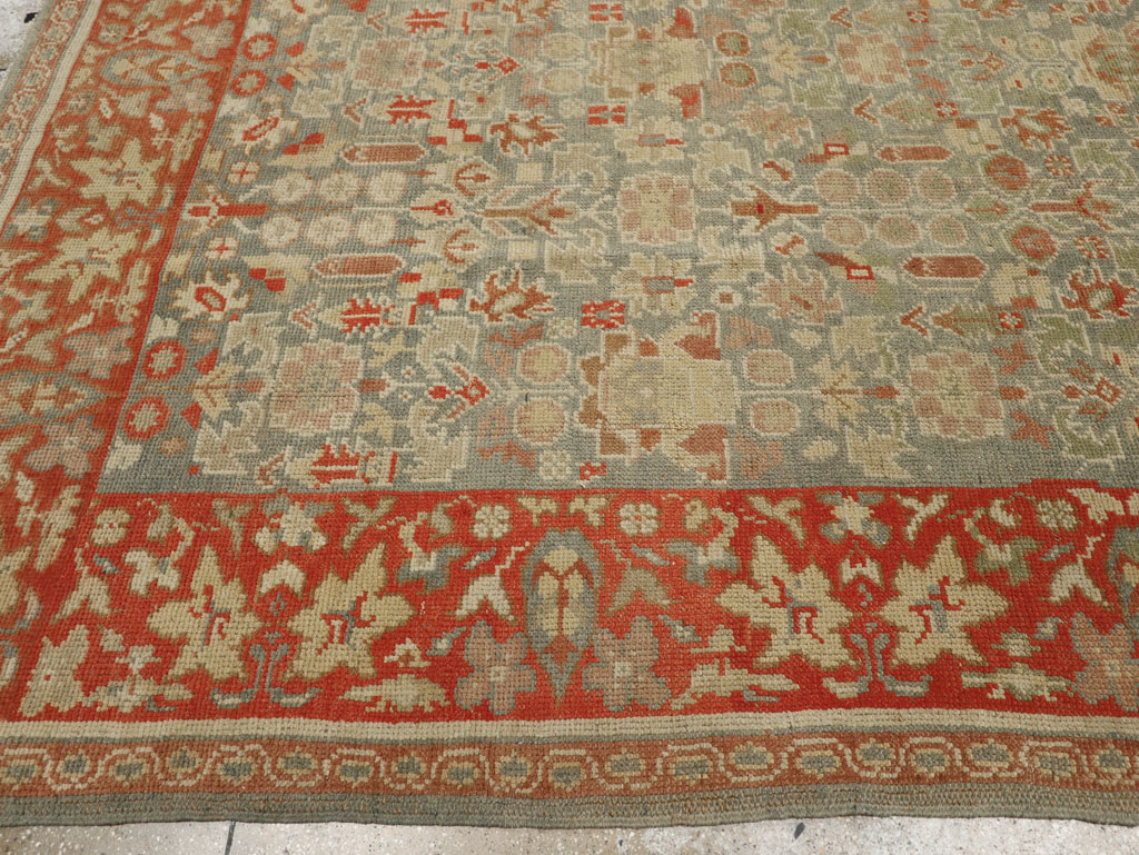 Antique European Oushak Room Size Rug, No.33573 - Gss
