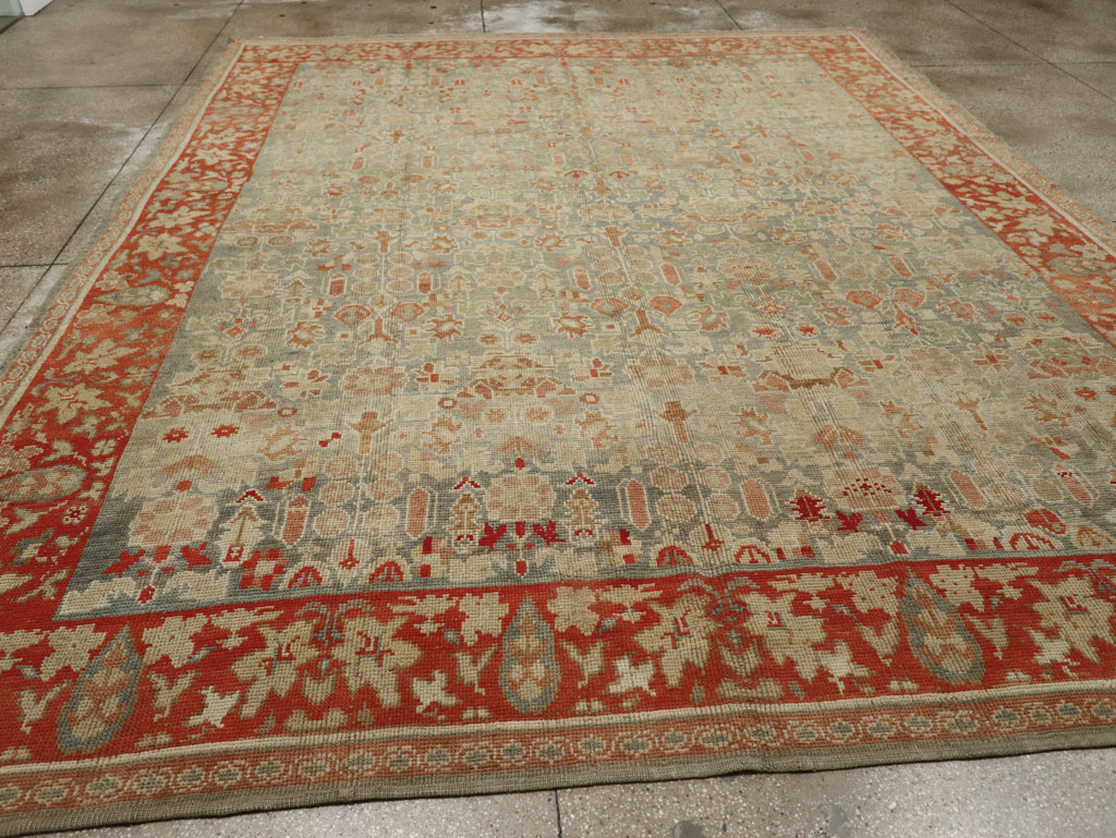 Antique European Oushak Room Size Rug, No.33573 - Gss