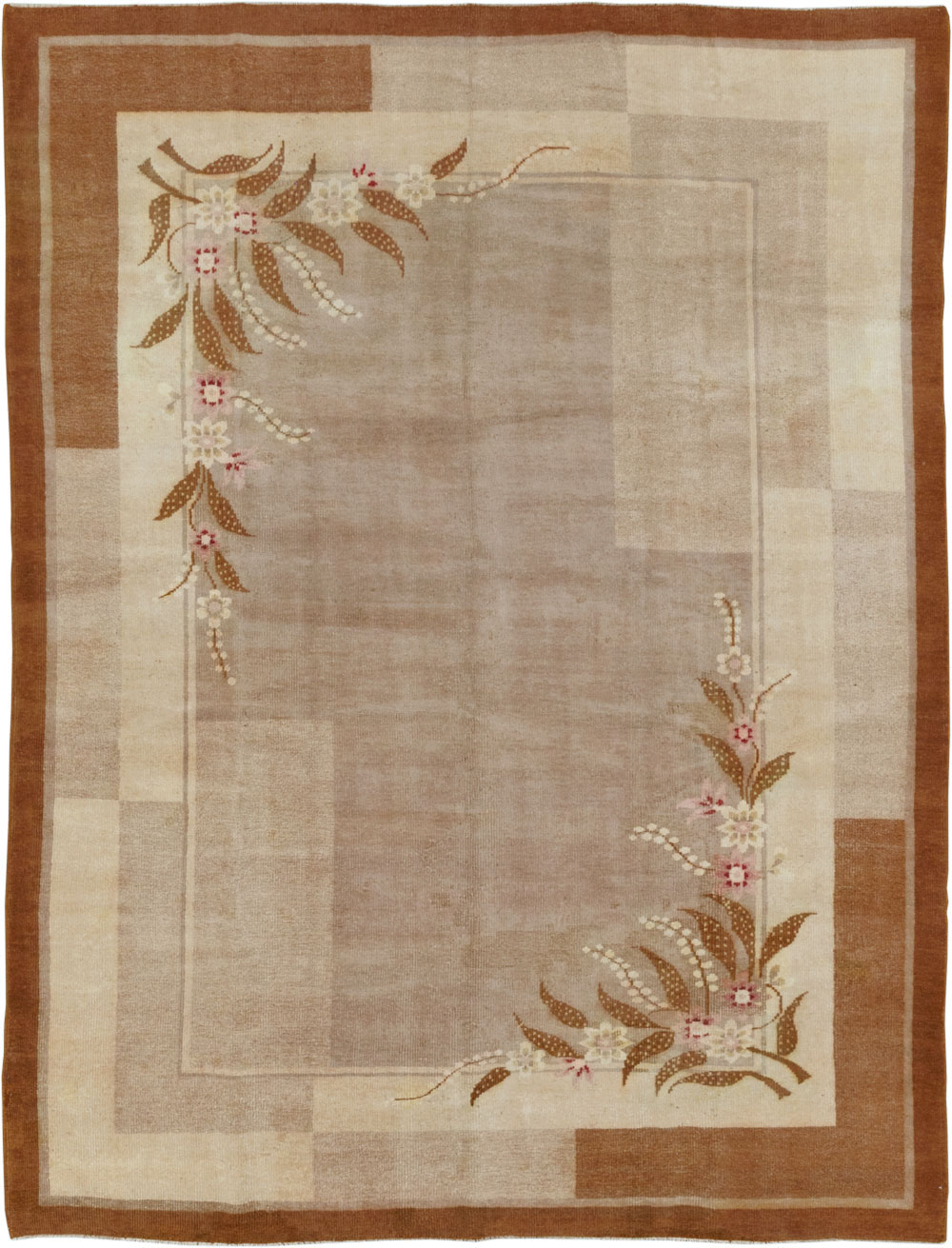 Vintage Indian Art Deco Room Size Carpet, No.33576 - Gss