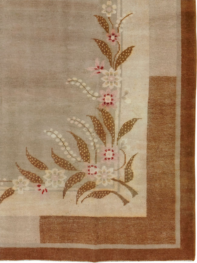 Vintage Indian Art Deco Room Size Carpet, No.33576 - Gss