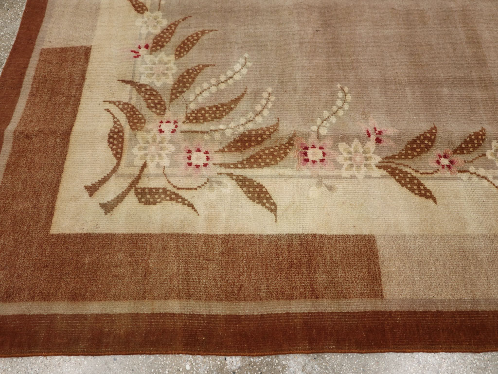 Vintage Indian Art Deco Room Size Carpet, No.33576 - Gss