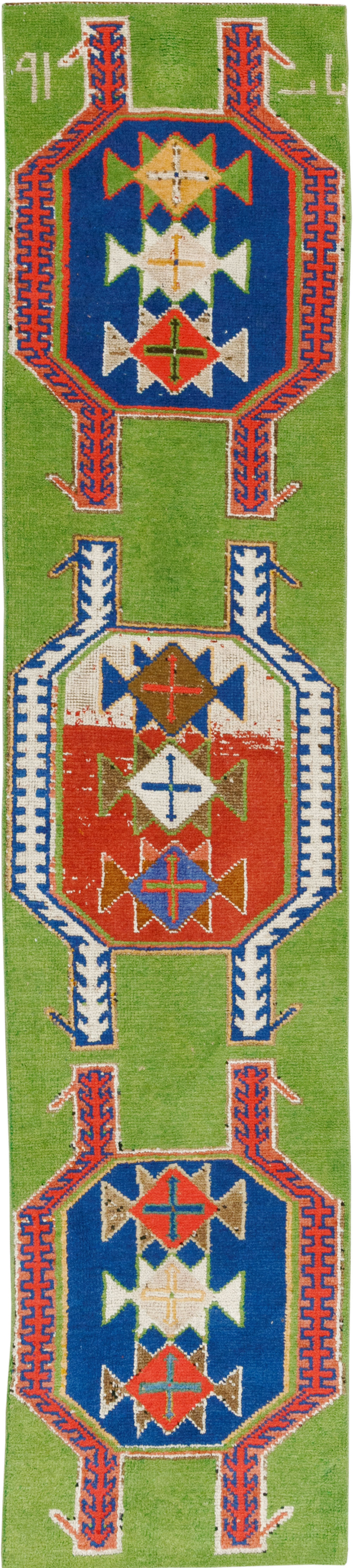 Vintage Turkish Anatolian Runner, No.33583 - Gss