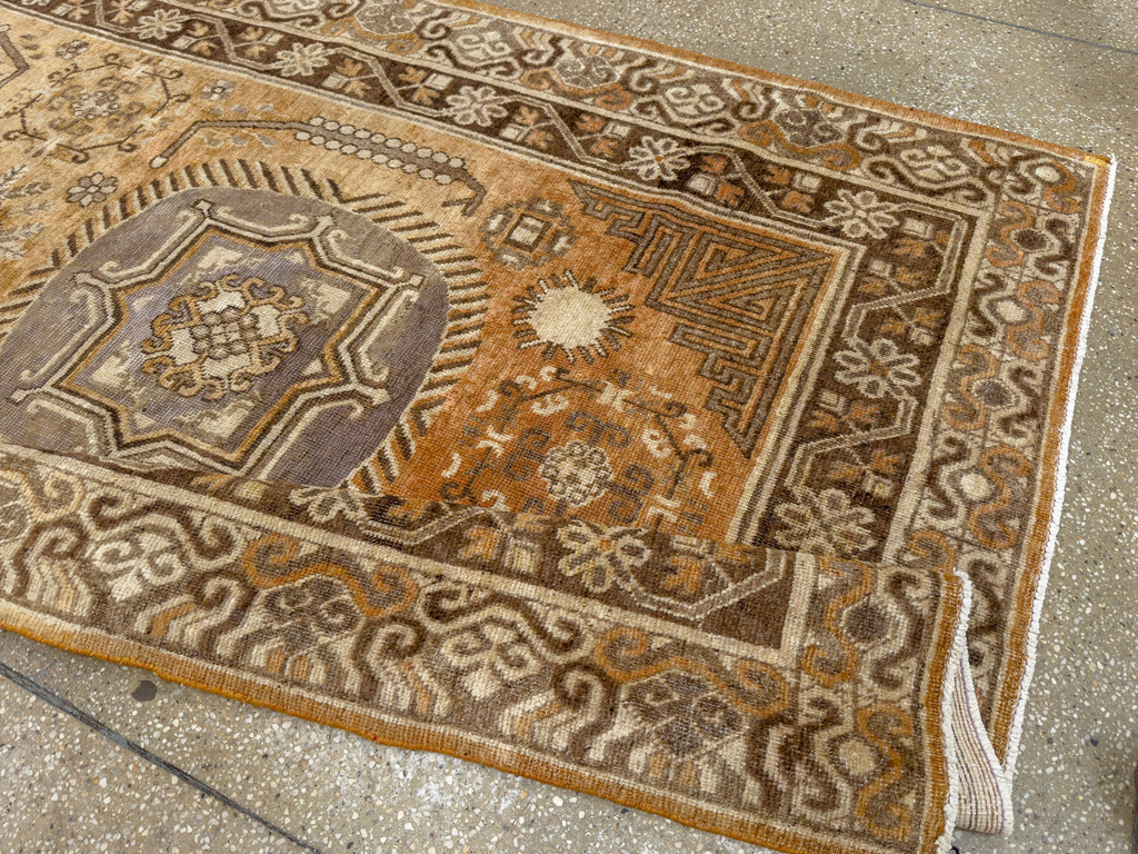 Antique East Turkestan Khotan Accent Rug, No.33589 - Gss