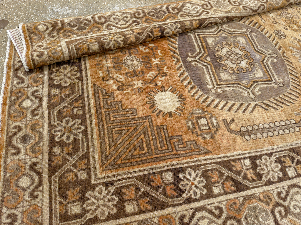 Antique East Turkestan Khotan Accent Rug, No.33589 - Gss