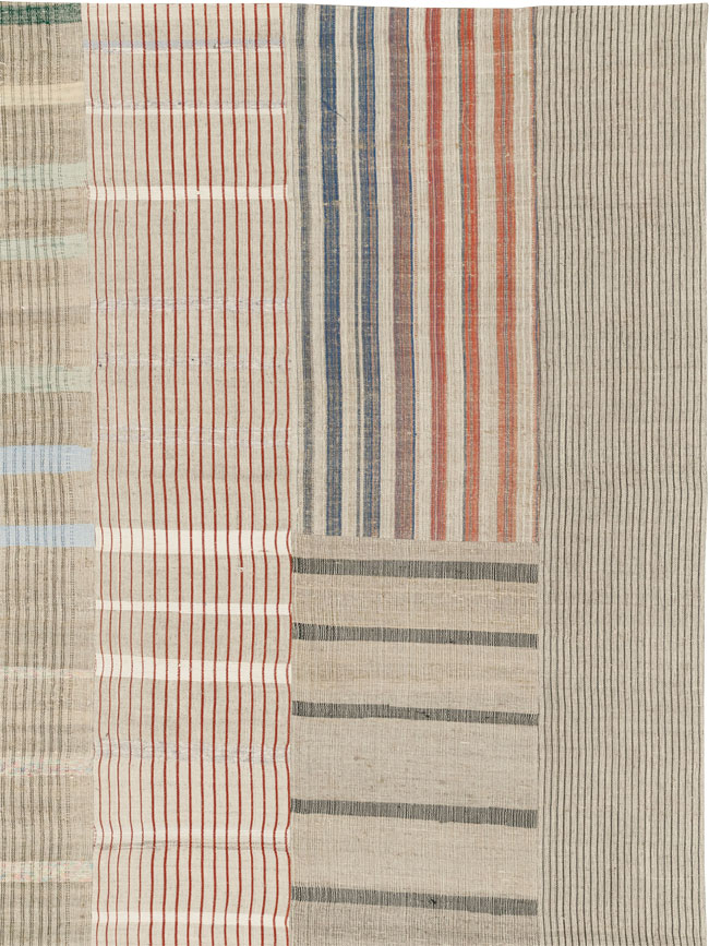 Vintage Turkish Flatweave Kilim Large Room Size Carpet, No.33591 - Gss