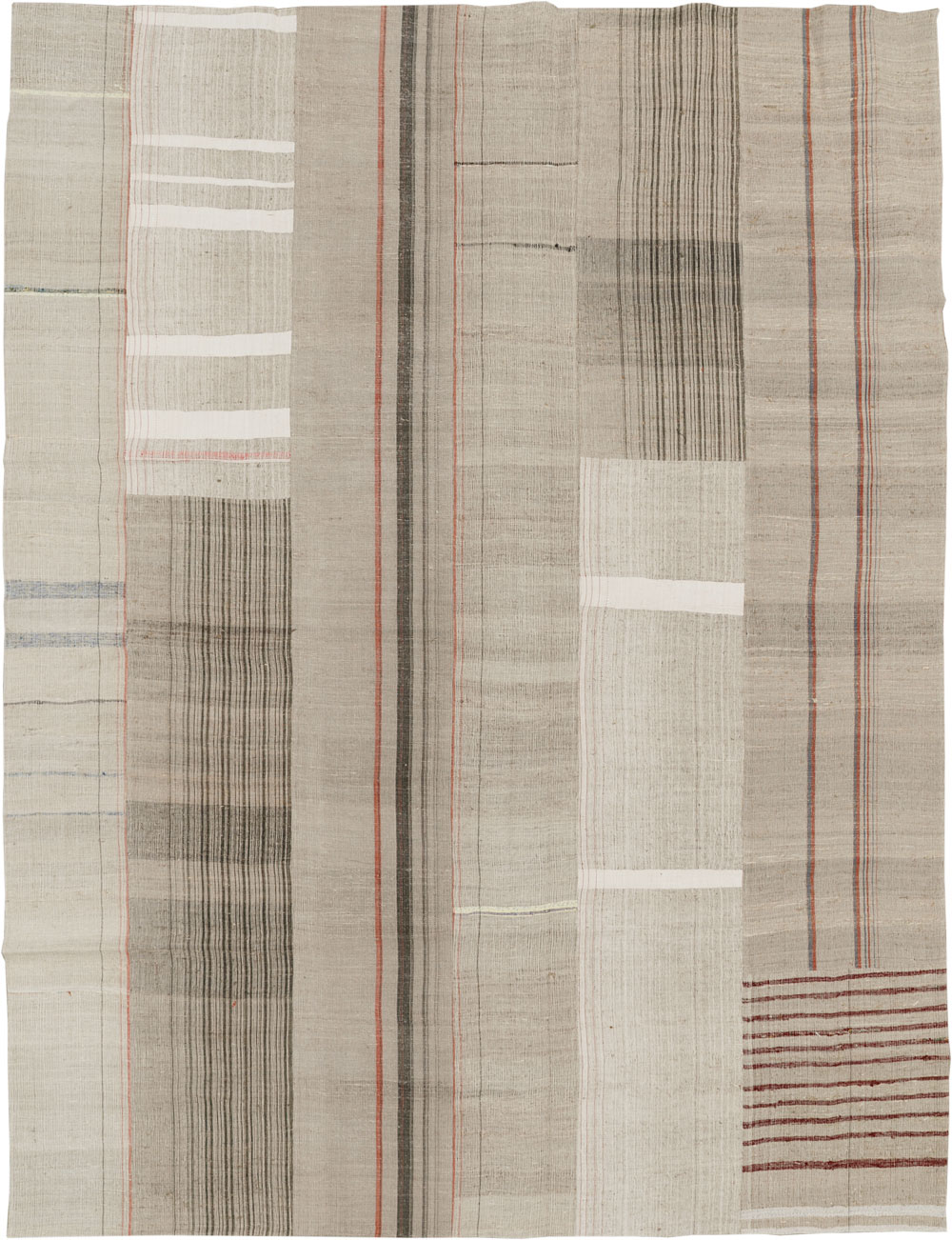 Vintage Turkish Flatweave Kilim Room Size Carpet, No.33592 - Gss