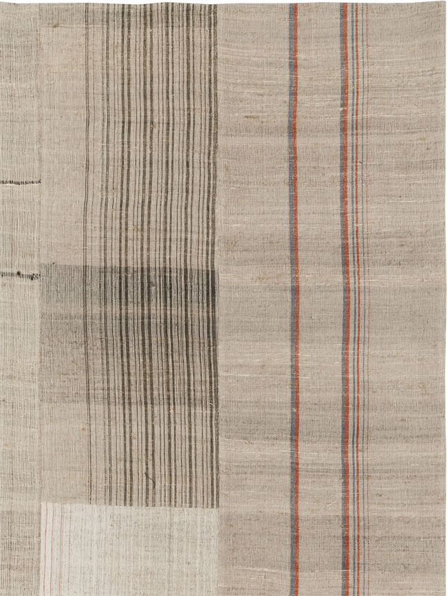 Vintage Turkish Flatweave Kilim Room Size Carpet, No.33592 - Gss