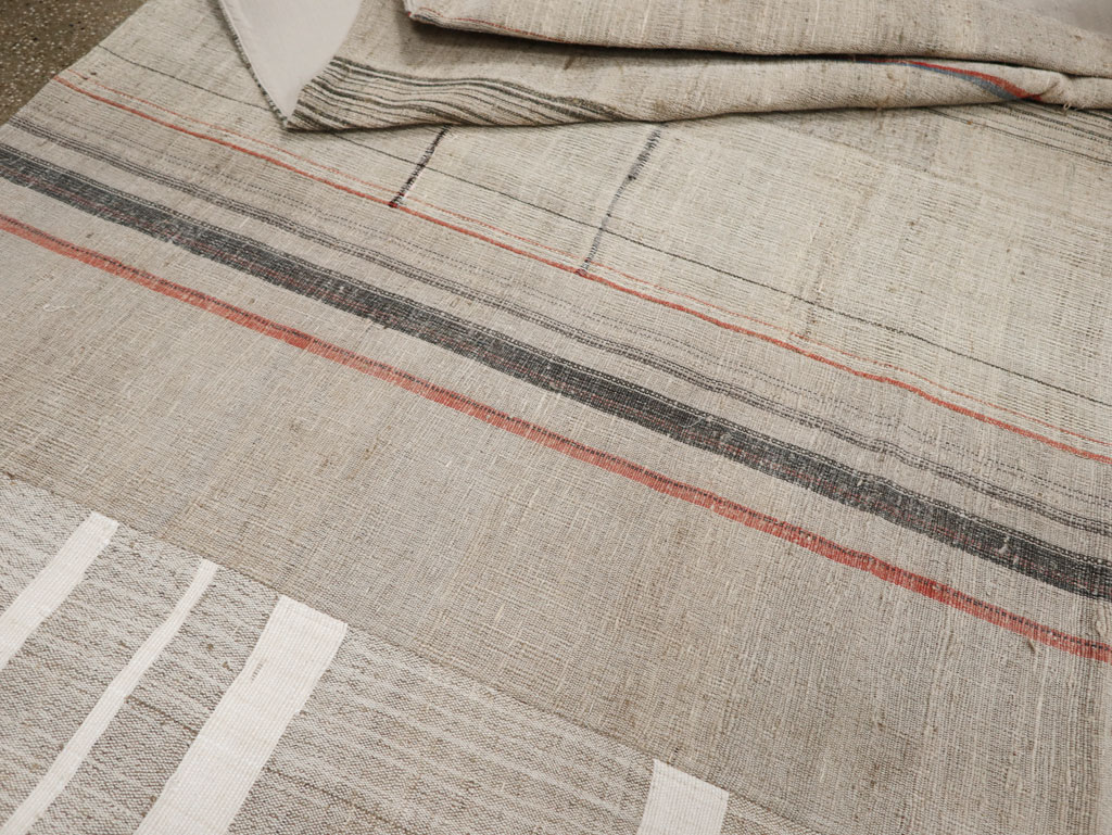 Vintage Turkish Flatweave Kilim Room Size Carpet, No.33592 - Gss