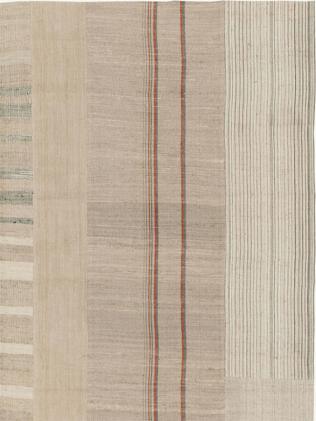 Vintage Turkish Flatweave Kilim Room Size Carpet, No.33593 - Gss