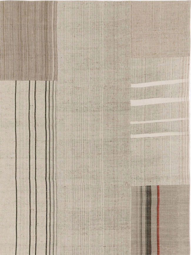 Vintage Turkish Flatweave Kilim Room Size Carpet, No.33594 - Gss