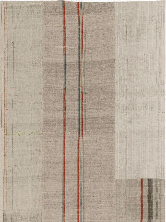 Vintage Turkish Flatweave Kilim Room Size Carpet, No.33594 - Gss