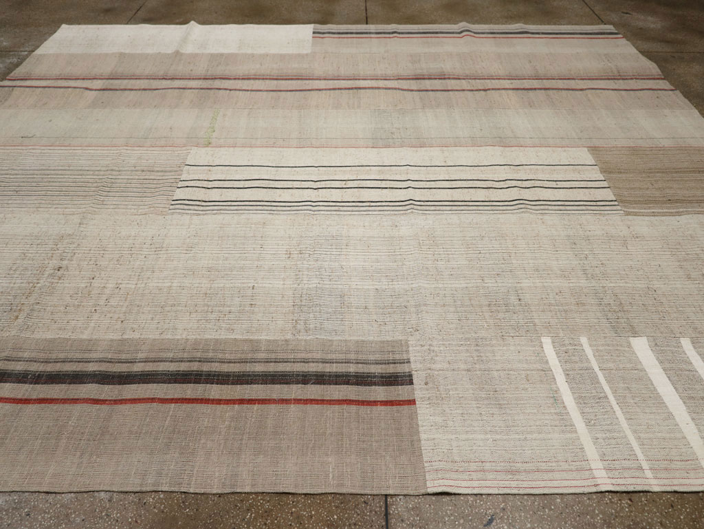 Vintage Turkish Flatweave Kilim Room Size Carpet, No.33594 - Gss