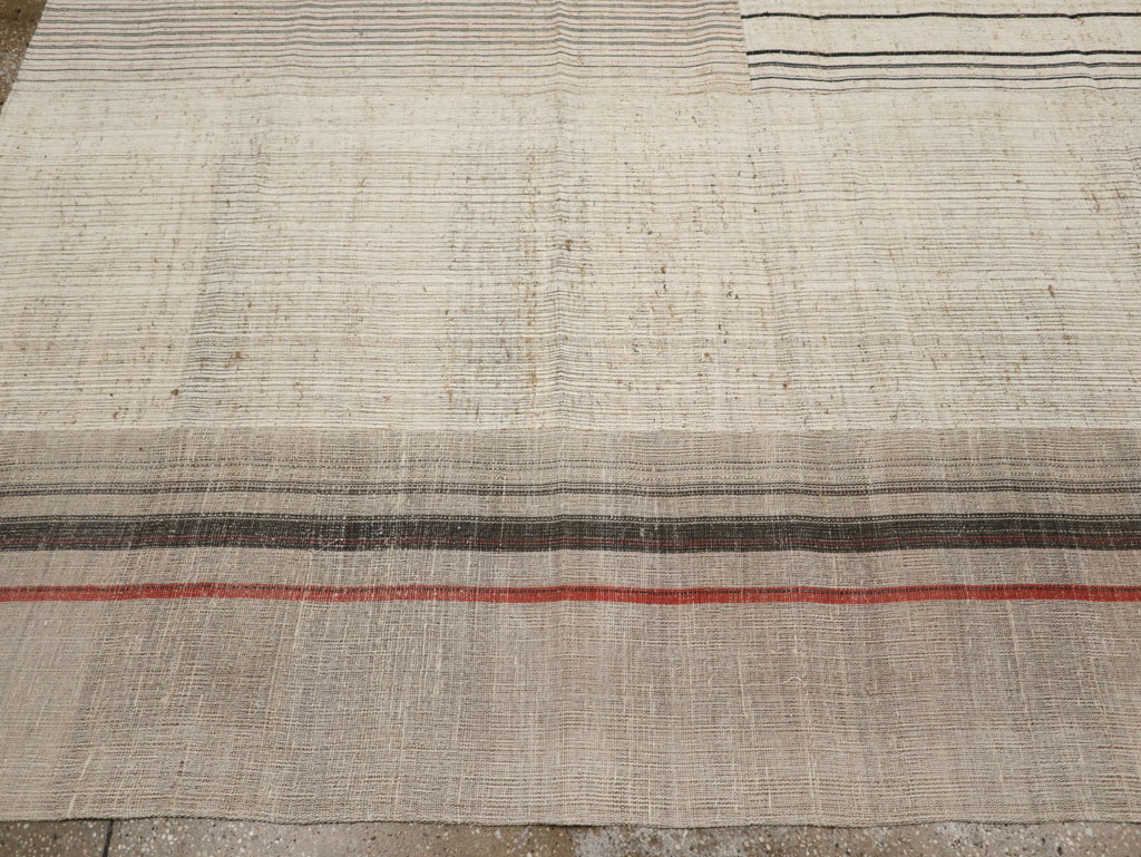 Vintage Turkish Flatweave Kilim Room Size Carpet, No.33594 - Gss