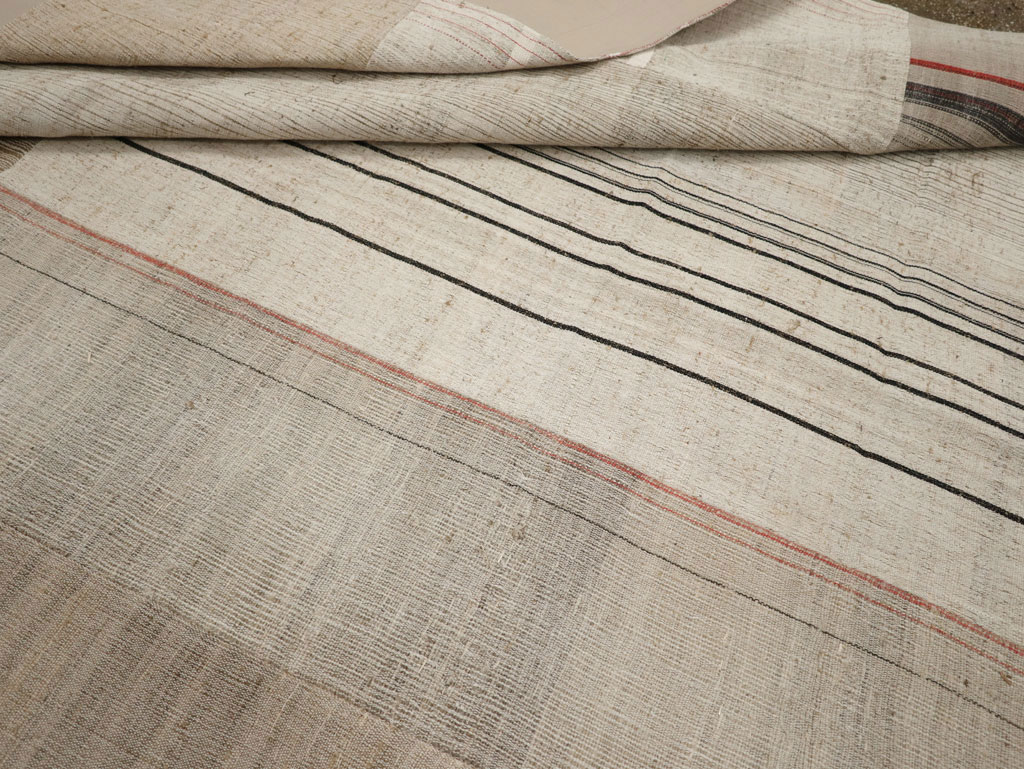 Vintage Turkish Flatweave Kilim Room Size Carpet, No.33594 - Gss