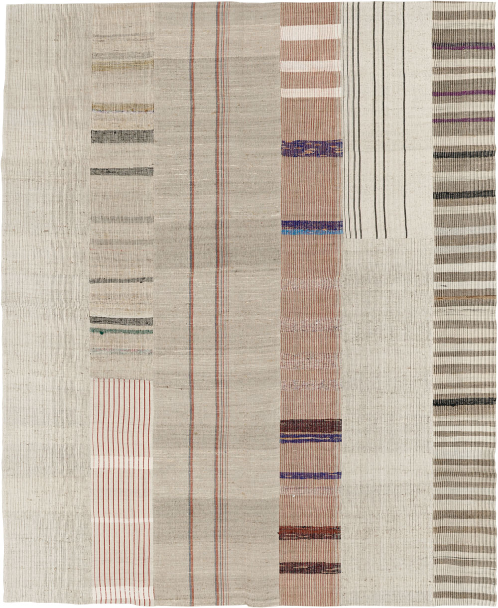 Vintage Turkish Flatweave Kilim Room Size Carpet, No.33595 - Gss