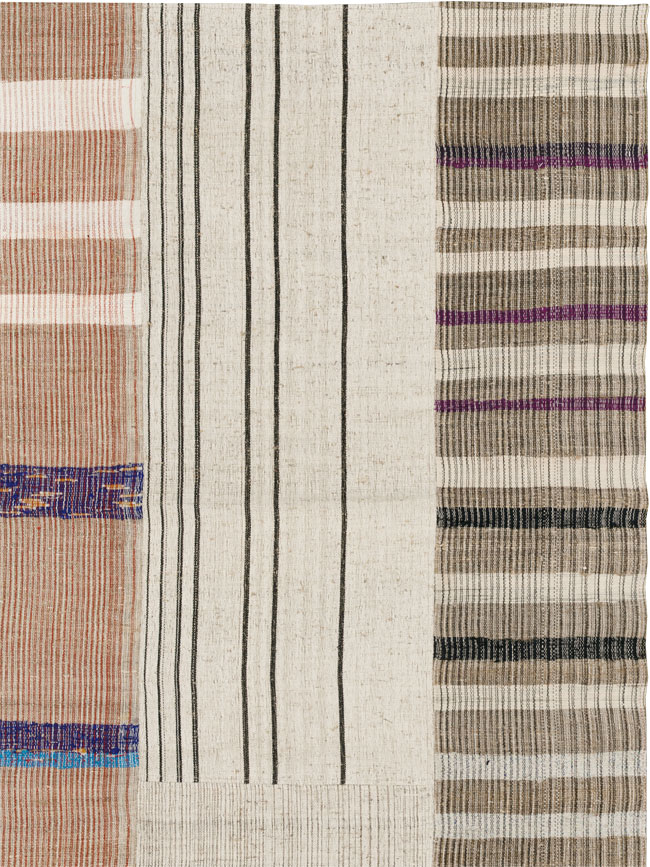 Vintage Turkish Flatweave Kilim Room Size Carpet, No.33595 - Gss