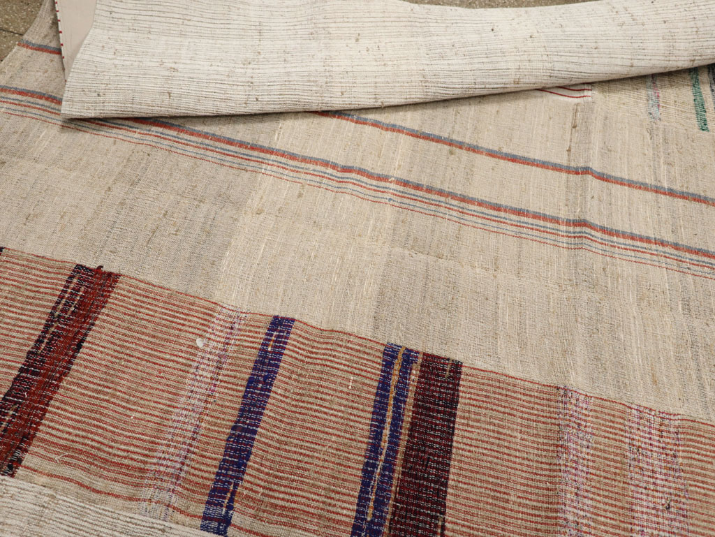 Vintage Turkish Flatweave Kilim Room Size Carpet, No.33595 - Gss