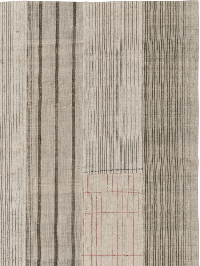 Vintage Turkish Flatweave Kilim Large Room Size Carpet, No.33596 - Gss