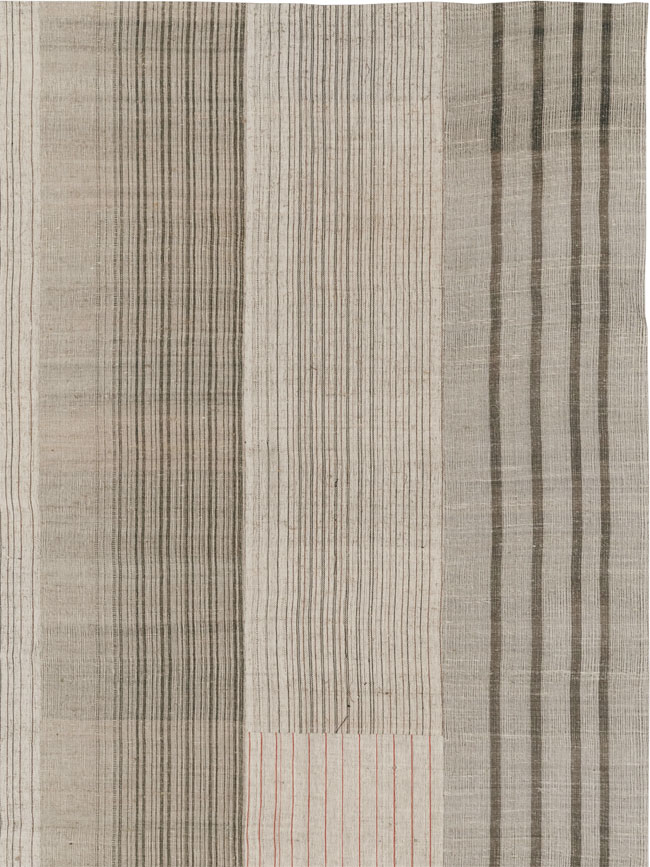 Vintage Turkish Flatweave Kilim Large Room Size Carpet, No.33596 - Gss