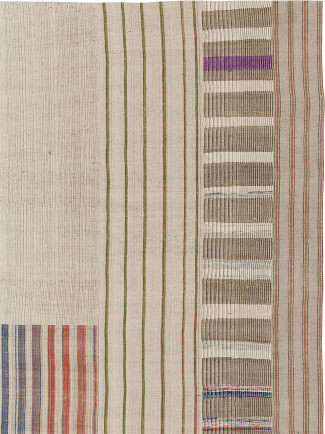 Vintage Turkish Flatweave Kilim Large Carpet, No.33597 - Gss
