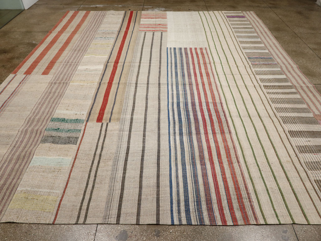 Vintage Turkish Flatweave Kilim Large Carpet, No.33597 - Gss