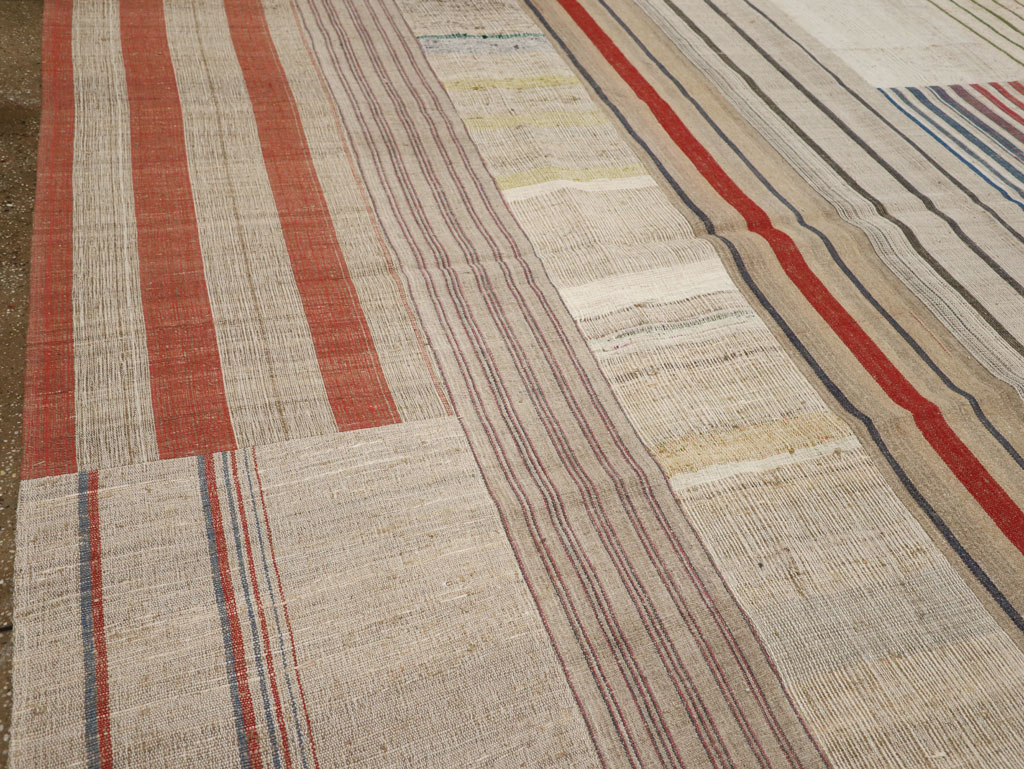 Vintage Turkish Flatweave Kilim Large Carpet, No.33597 - Gss