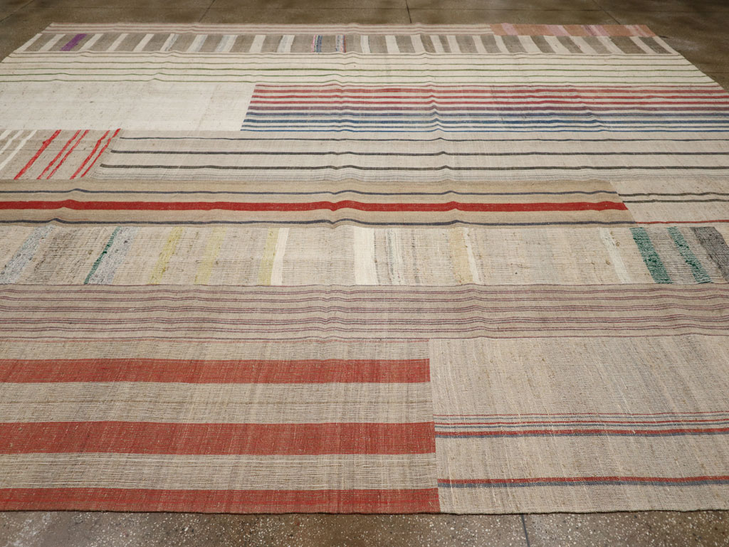 Vintage Turkish Flatweave Kilim Large Carpet, No.33597 - Gss