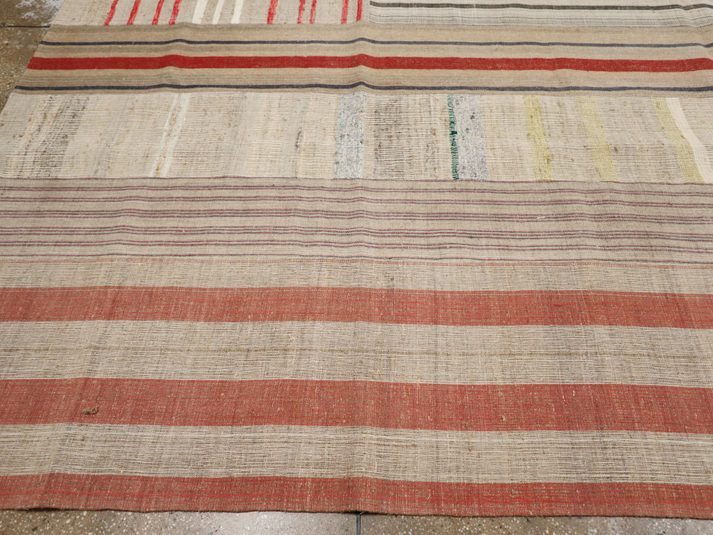 Vintage Turkish Flatweave Kilim Large Carpet, No.33597 - Gss