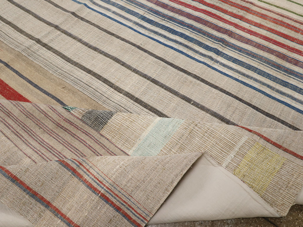 Vintage Turkish Flatweave Kilim Large Carpet, No.33597 - Gss