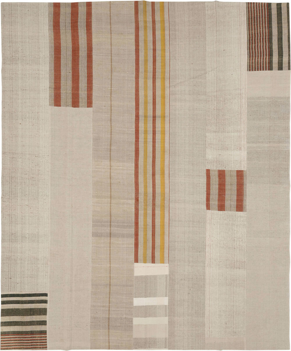 Vintage Turkish Flatweave Kilim Large Carpet, No.33598 - Gss
