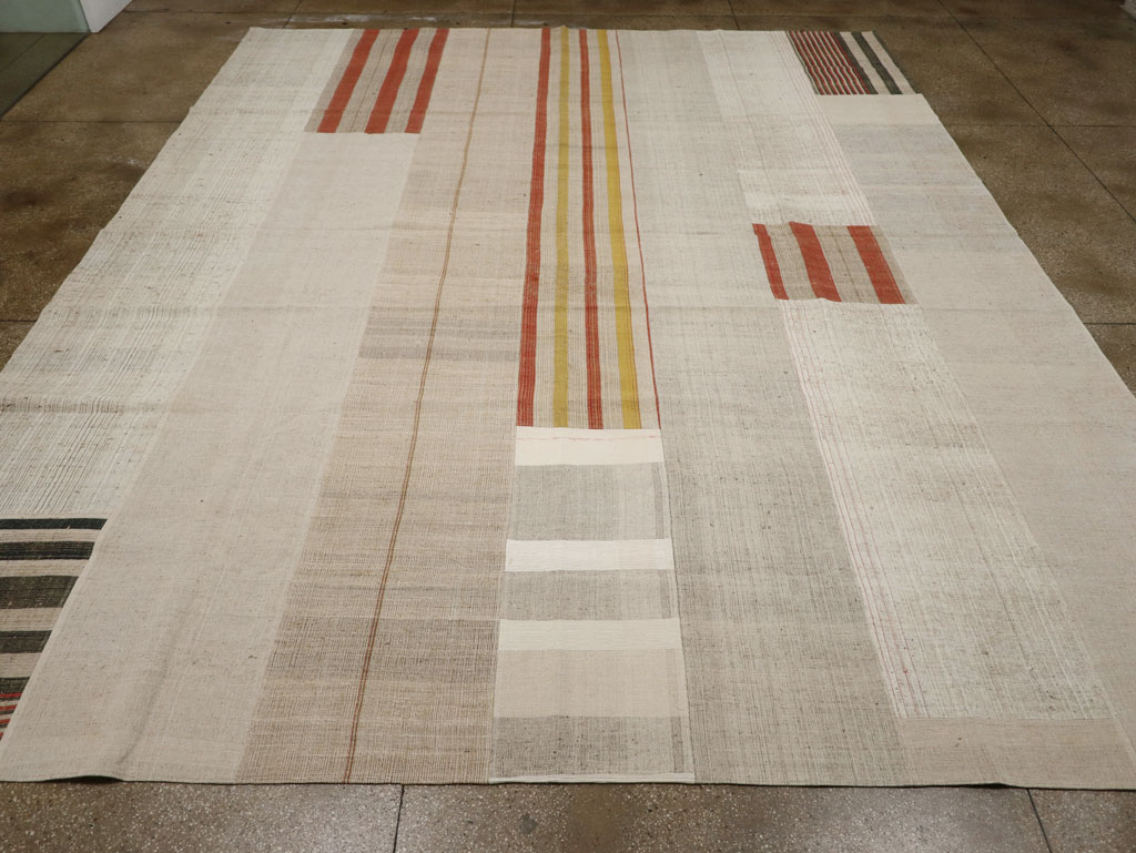 Vintage Turkish Flatweave Kilim Large Carpet, No.33598 - Gss