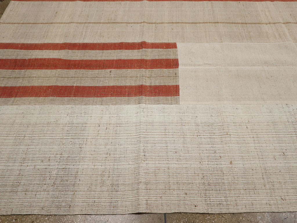 Vintage Turkish Flatweave Kilim Large Carpet, No.33598 - Gss