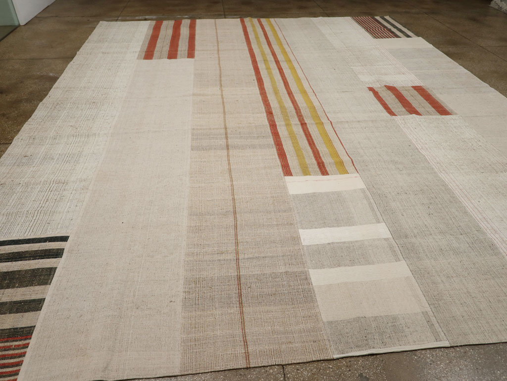 Vintage Turkish Flatweave Kilim Large Carpet, No.33598 - Gss