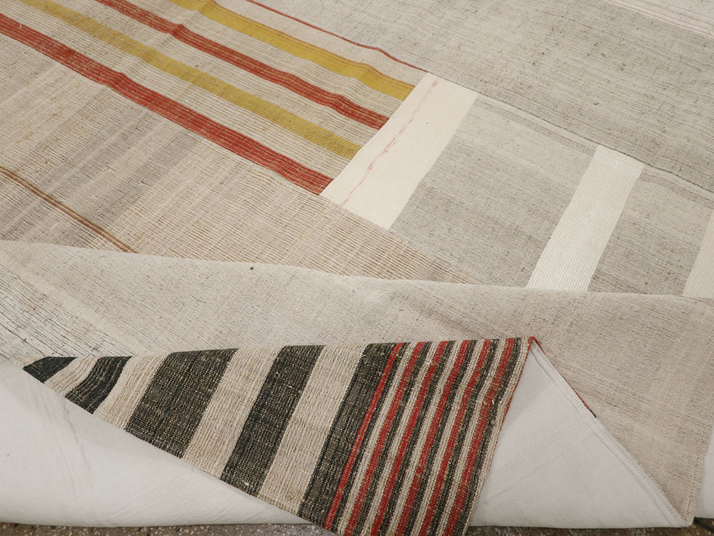 Vintage Turkish Flatweave Kilim Large Carpet, No.33598 - Gss