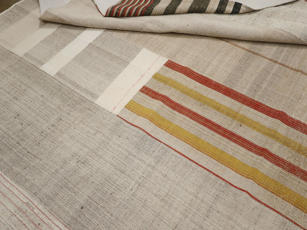 Vintage Turkish Flatweave Kilim Large Carpet, No.33598 - Gss