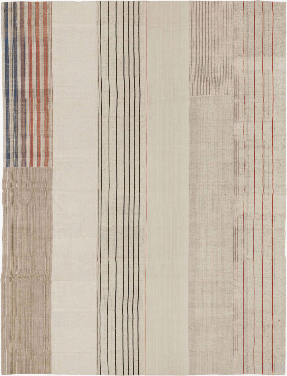 Vintage Turkish Flatweave Kilim Room Size Carpet, No.33599 - Gss
