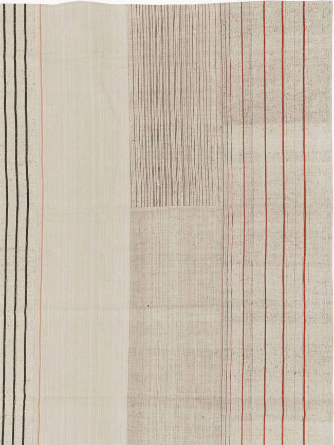 Vintage Turkish Flatweave Kilim Room Size Carpet, No.33599 - Gss
