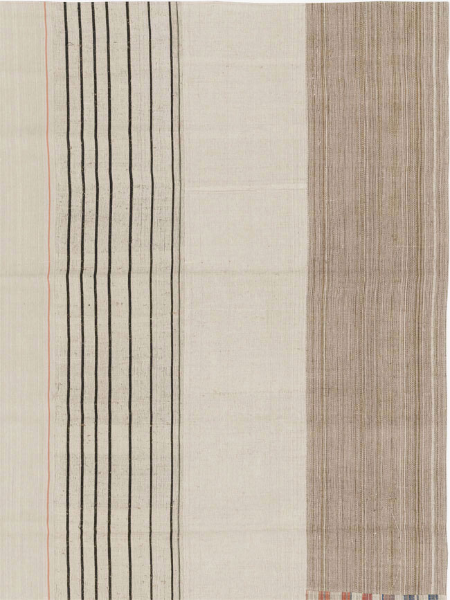 Vintage Turkish Flatweave Kilim Room Size Carpet, No.33599 - Gss