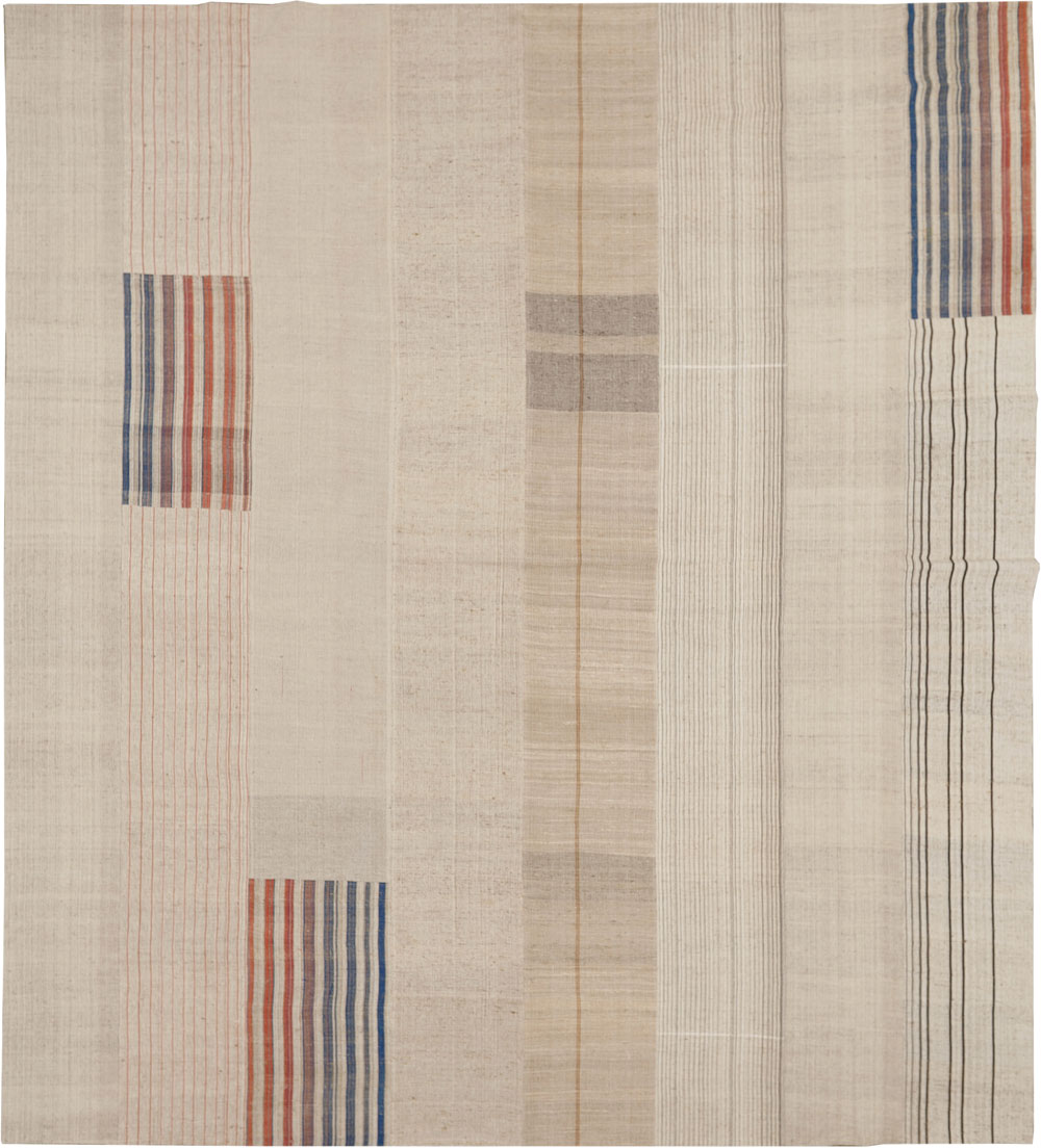 Vintage Turkish Flatweave Kilim Large Carpet, No.33600 - Gss