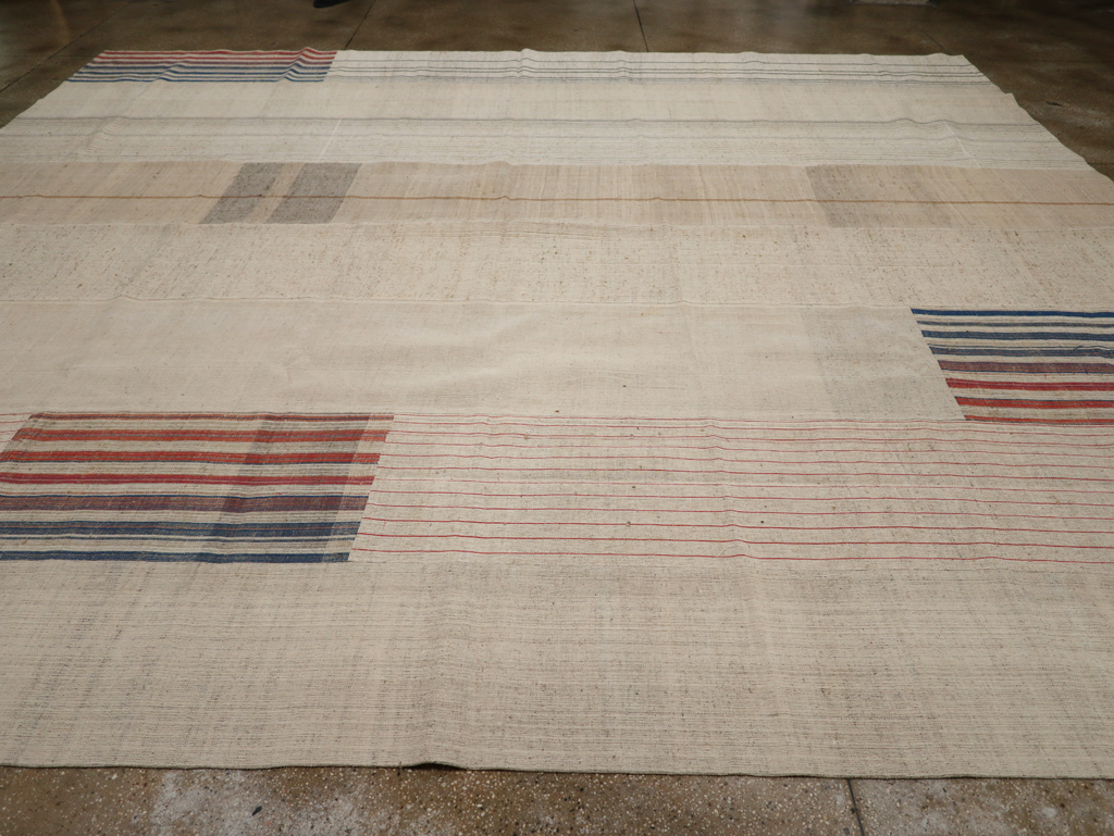 Vintage Turkish Flatweave Kilim Large Carpet, No.33600 - Gss