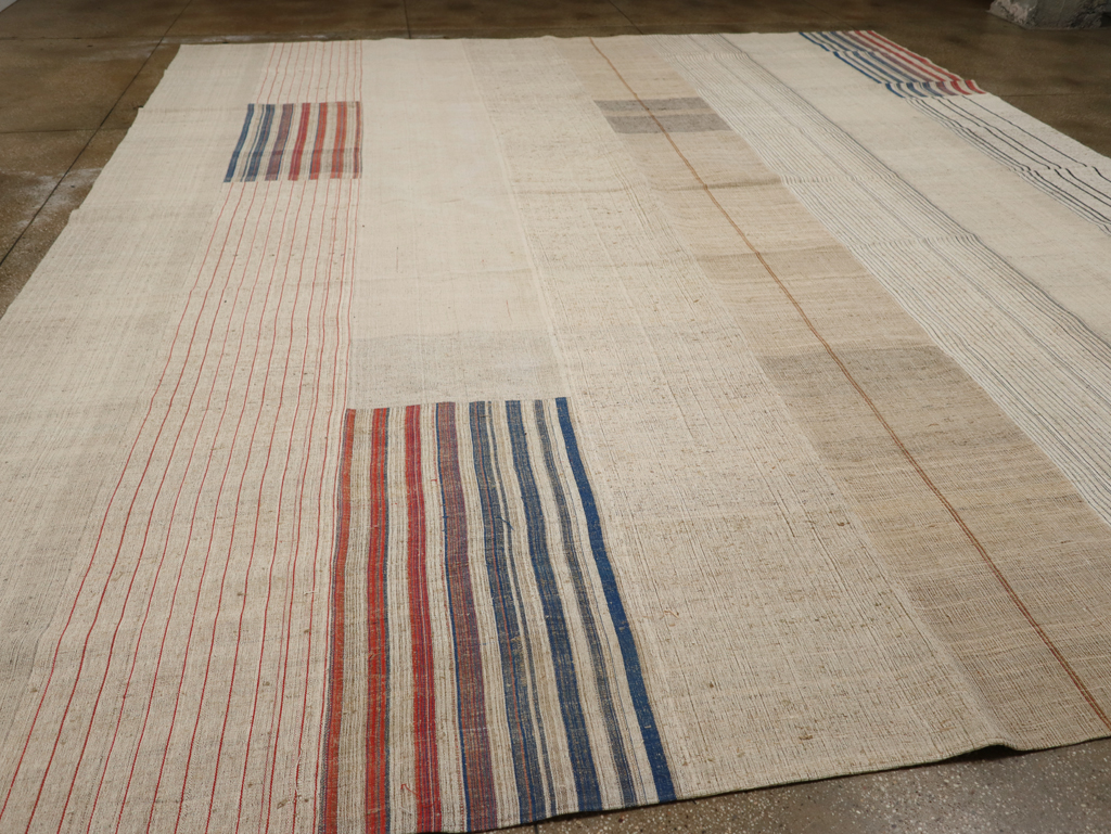Vintage Turkish Flatweave Kilim Large Carpet, No.33600 - Gss