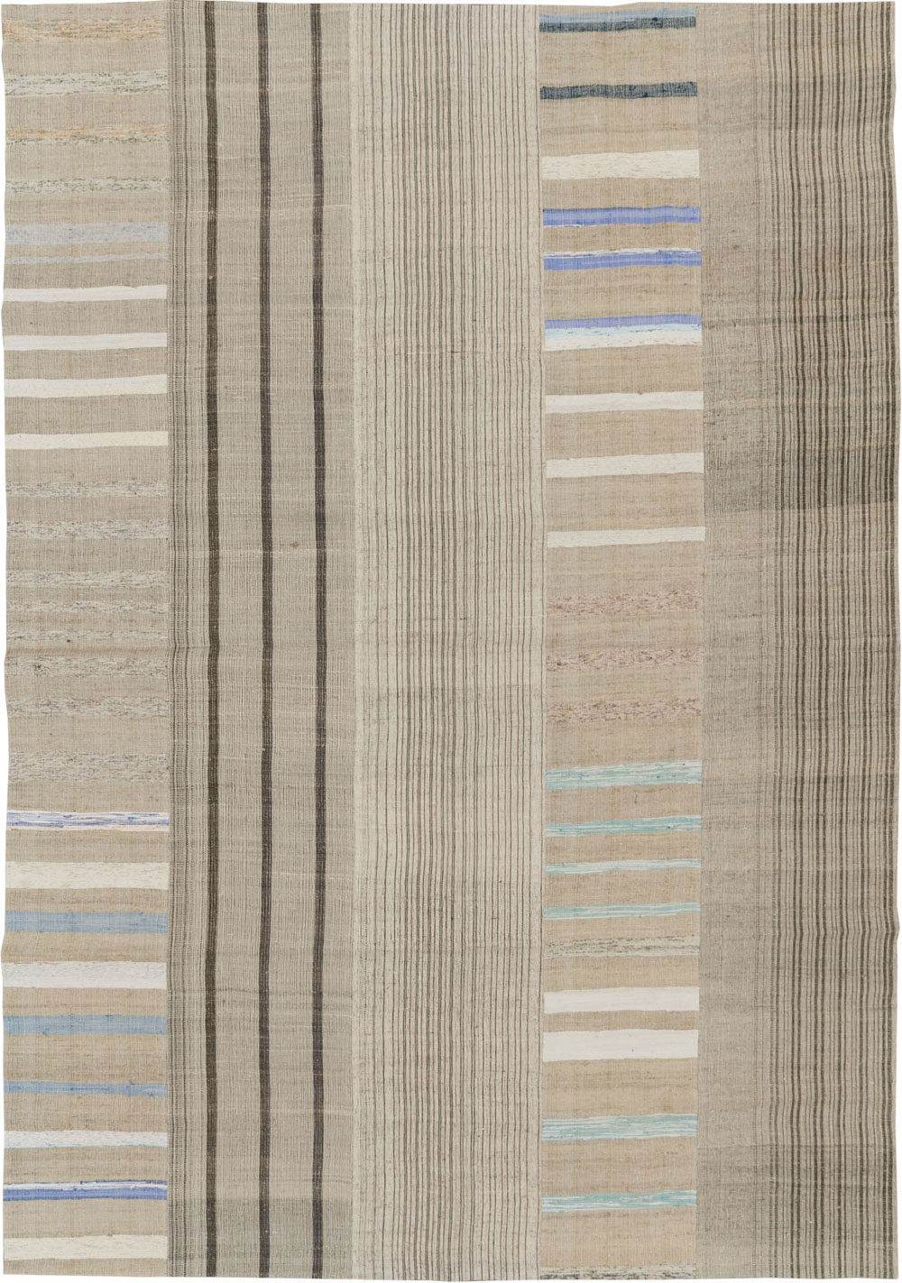 Vintage Turkish Flatweave Kilim Room Size Carpet, No.33601 - Gss