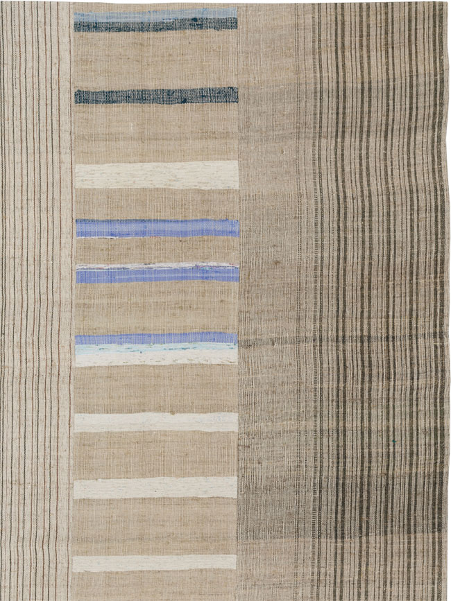 Vintage Turkish Flatweave Kilim Room Size Carpet, No.33601 - Gss