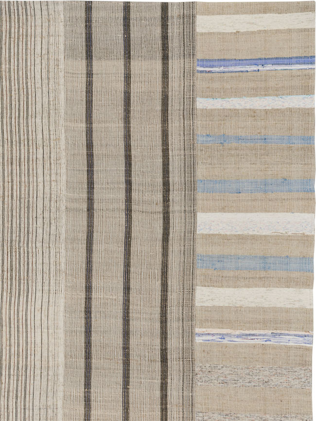 Vintage Turkish Flatweave Kilim Room Size Carpet, No.33601 - Gss