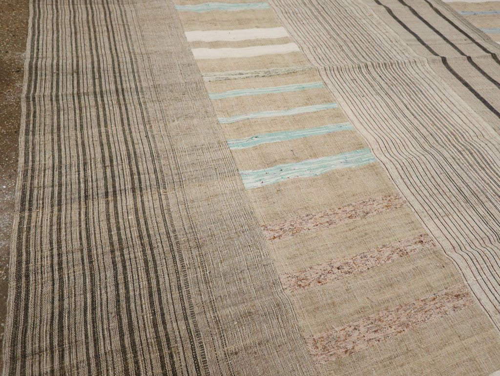 Vintage Turkish Flatweave Kilim Room Size Carpet, No.33601 - Gss