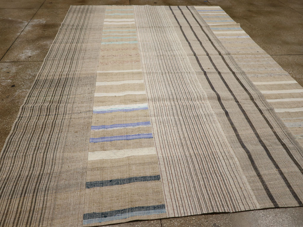 Vintage Turkish Flatweave Kilim Room Size Carpet, No.33601 - Gss