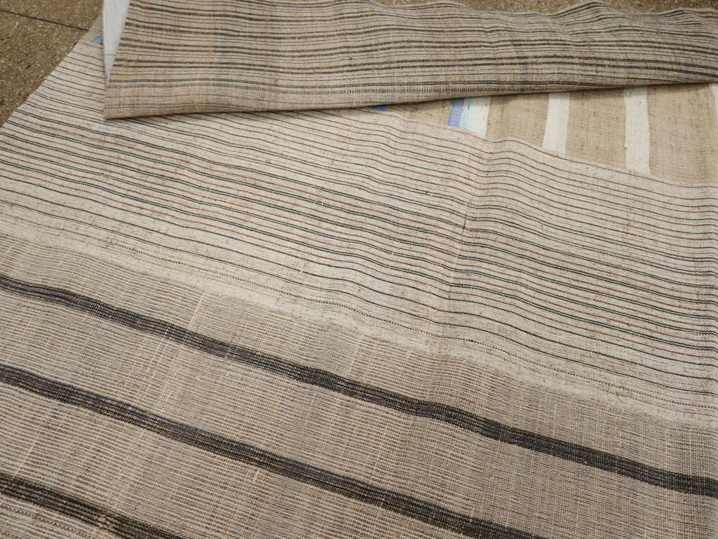 Vintage Turkish Flatweave Kilim Room Size Carpet, No.33601 - Gss