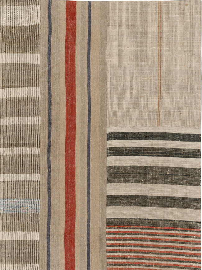 Vintage Turkish Flatweave Kilim Room Size Carpet, No.33603 - Gss