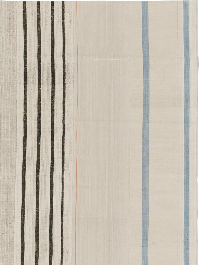 Vintage Turkish Flatweave Kilim Room Size Carpet, No.33604 - Gss